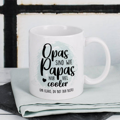 persönlich bedruckte Tasse für den Opa