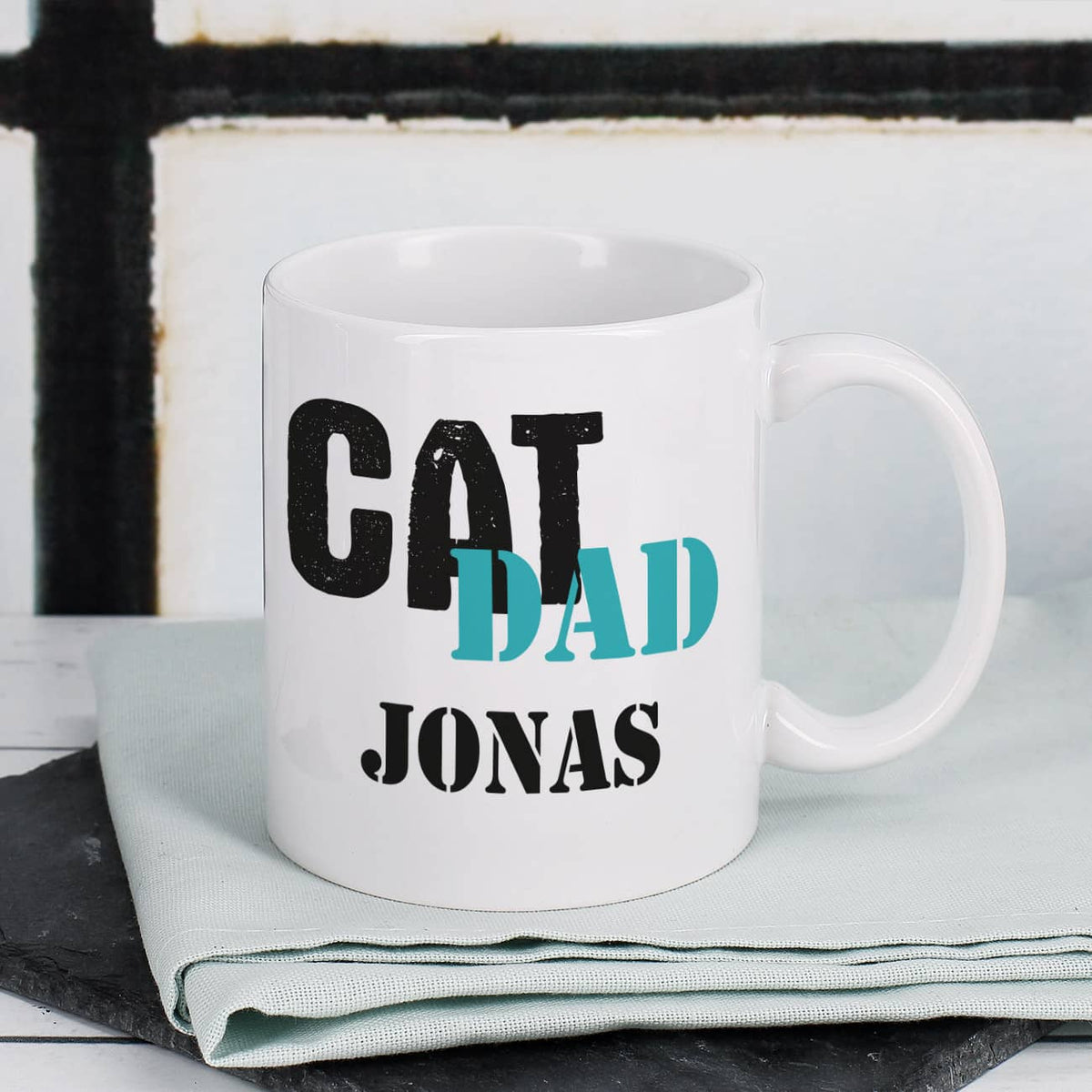 Tasse füt Katzenbesitzer mit individuellen Namensaufdruck