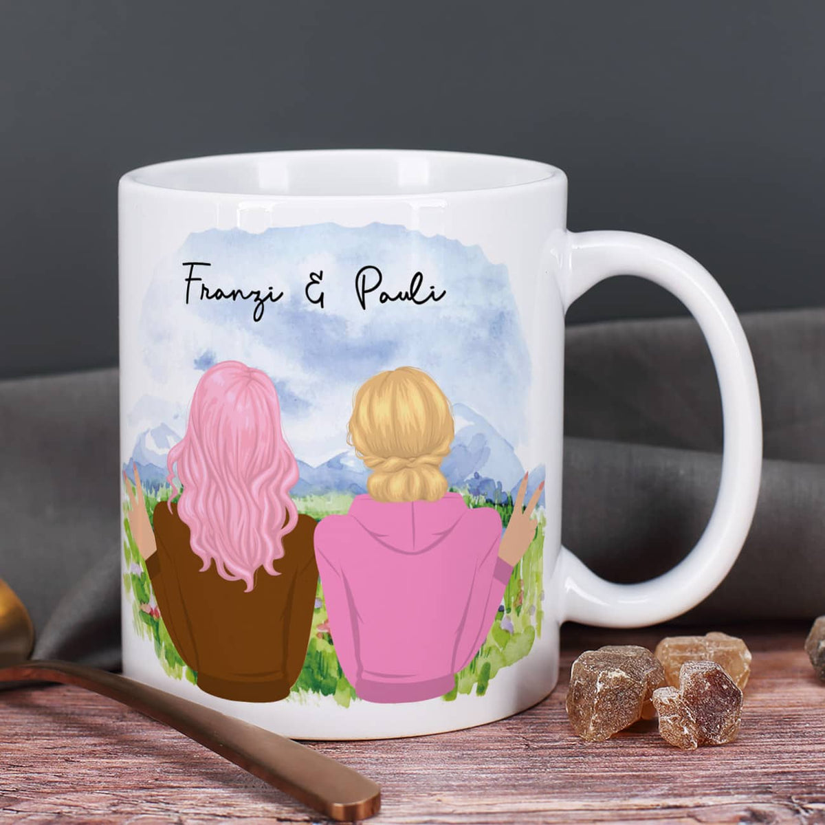 Einzigartige Freundinnen Tasse