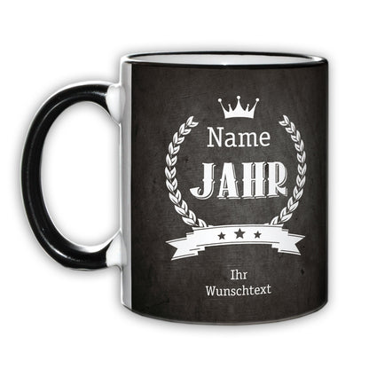 Tasse Name Jahreszahl Glückwunschtext