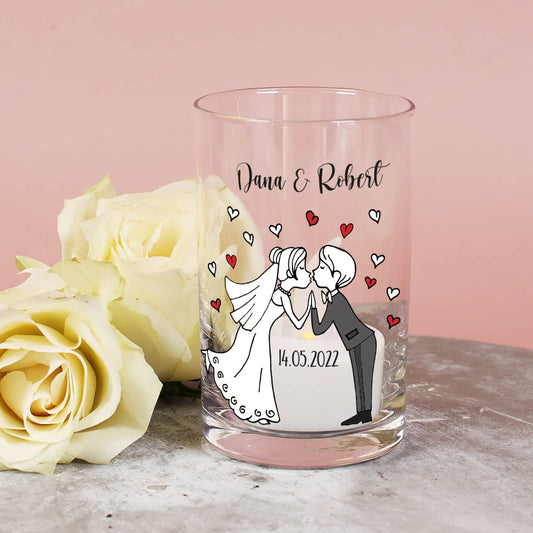 Geschenk zur Hochzeit als kleines Windlicht