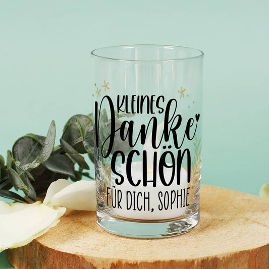 Kleines Windlicht für Teelichter als Dankeschön