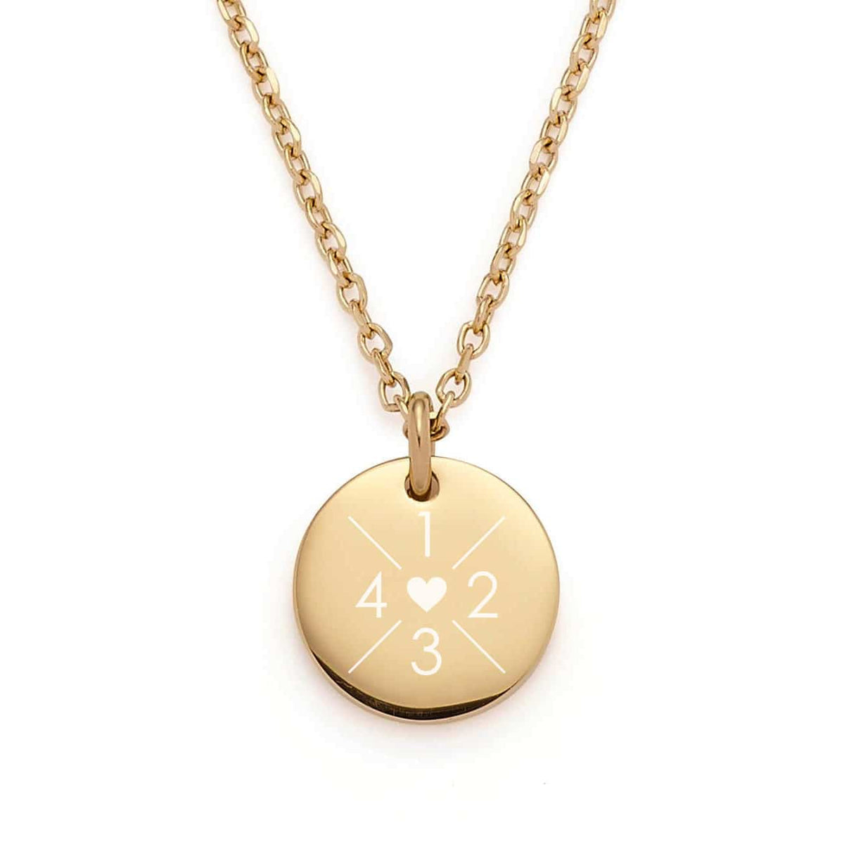 Halskette mit Initialen & Herz - Familienkette - wahlweise in Gold & Silber
