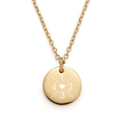 Halskette mit Initialen & Herz - Familienkette - wahlweise in Gold & Silber