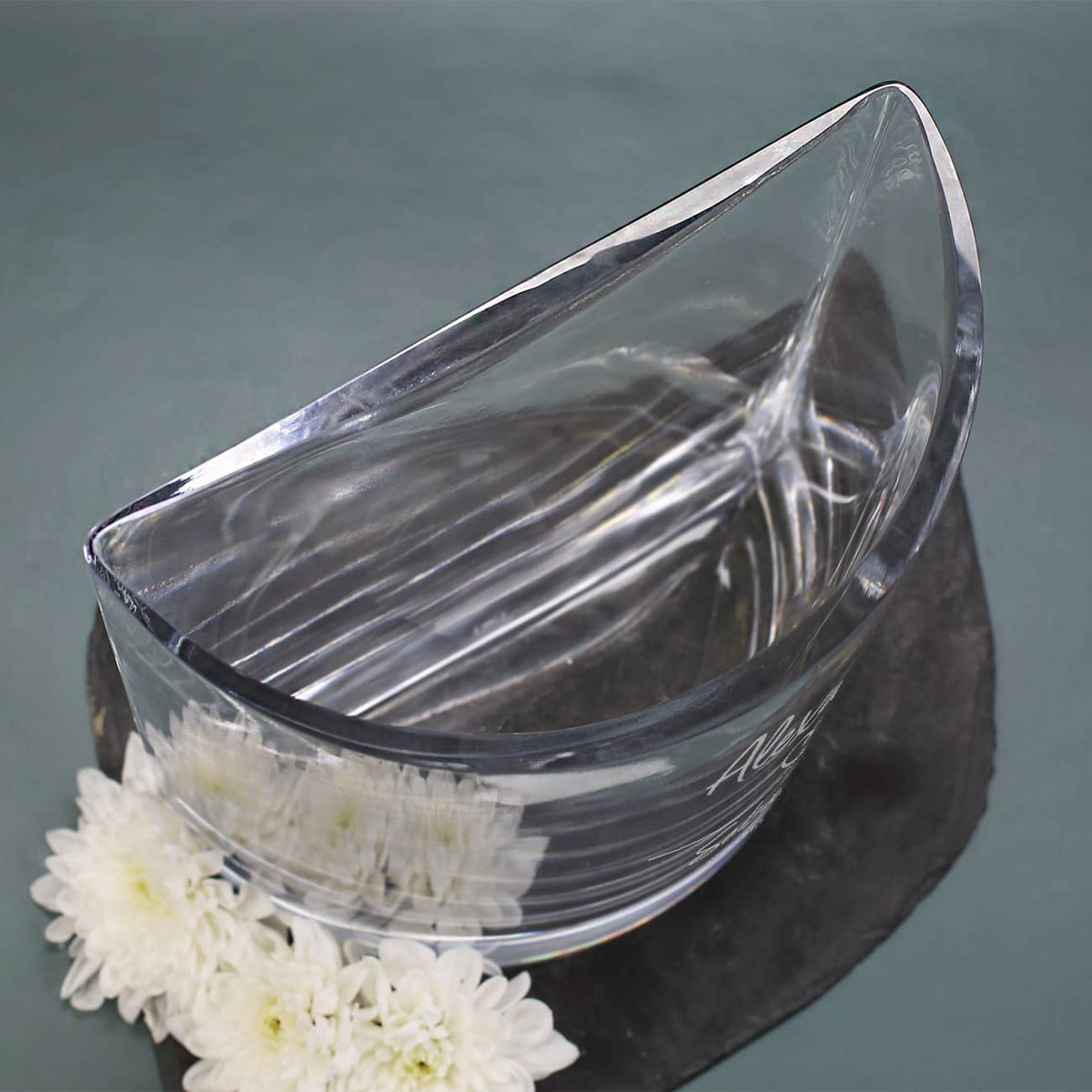 Halbrunde Vase aus Leonardo-Qualitätsglas mit persönlicher Gravur