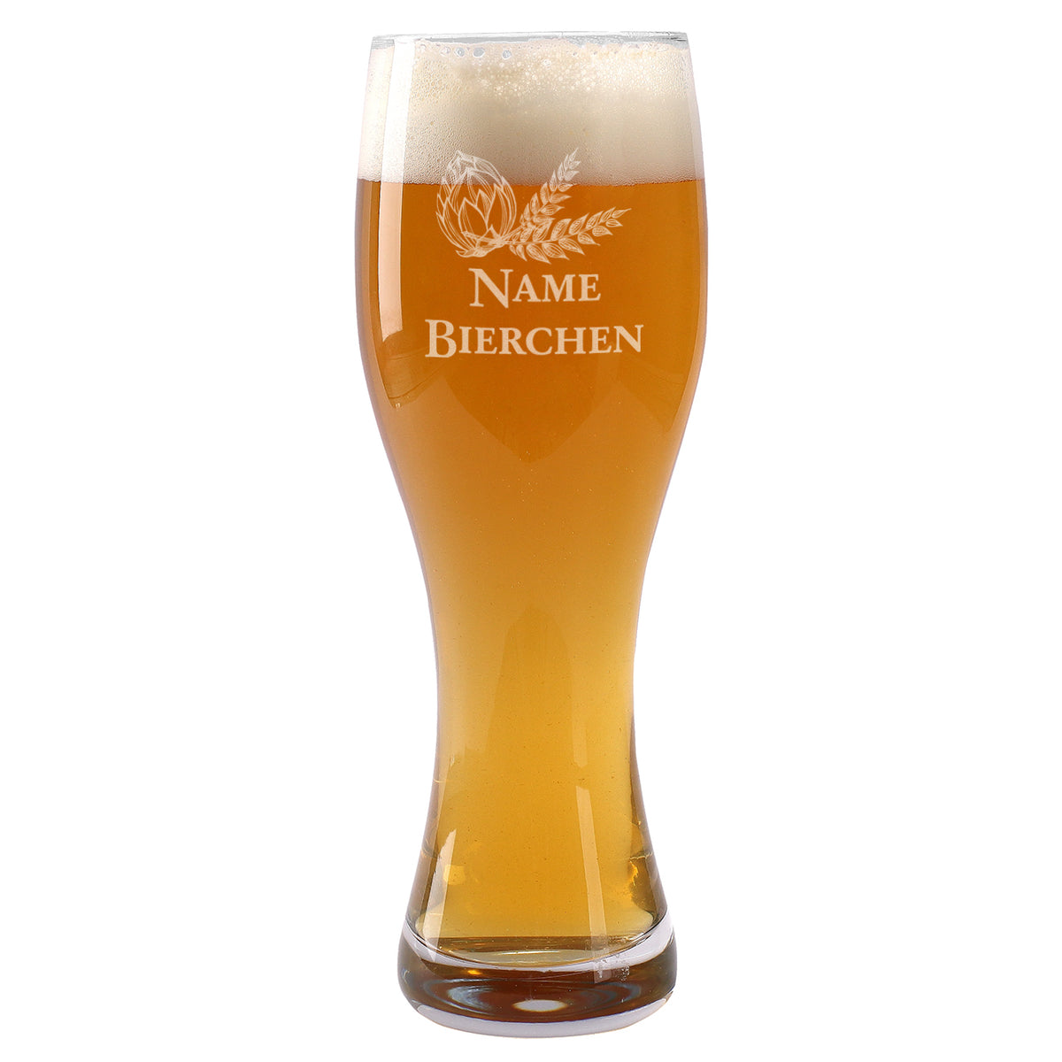 Weizenbierglas mit Ihrem Wunschnamen graviert