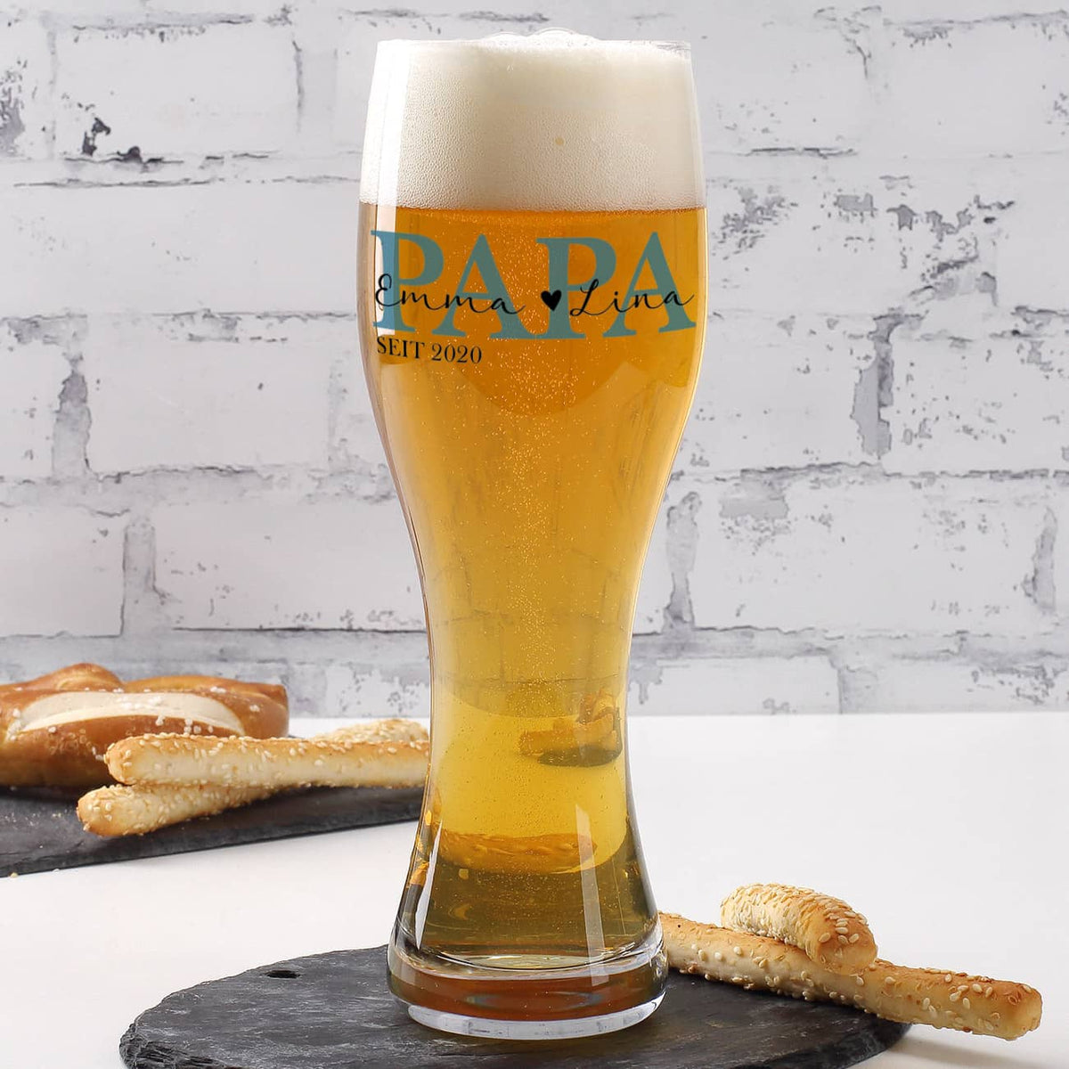 Weizenbierglas für den besten Papa