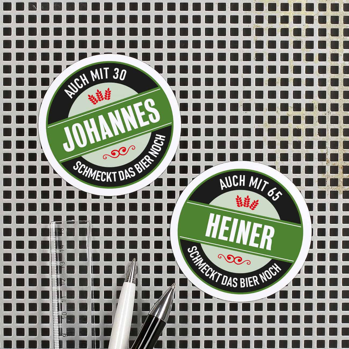 Kühlschrankmagnete mit Name und Alter der Beschenkten