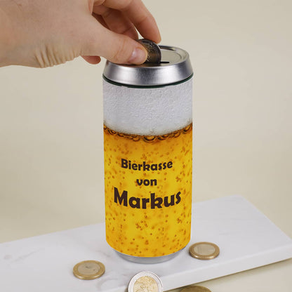 Bierkasse mit Wunschtext