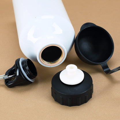 Personalisierte Aluminium-Trinkflasche im niedlichen Einhorn-Design mit Name bedruckt