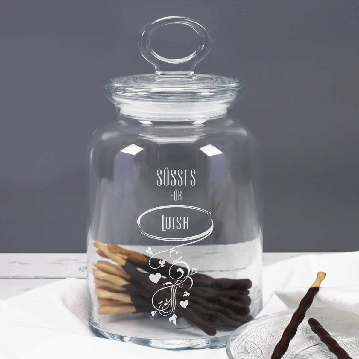 Vorratsglas mit Namensgravur