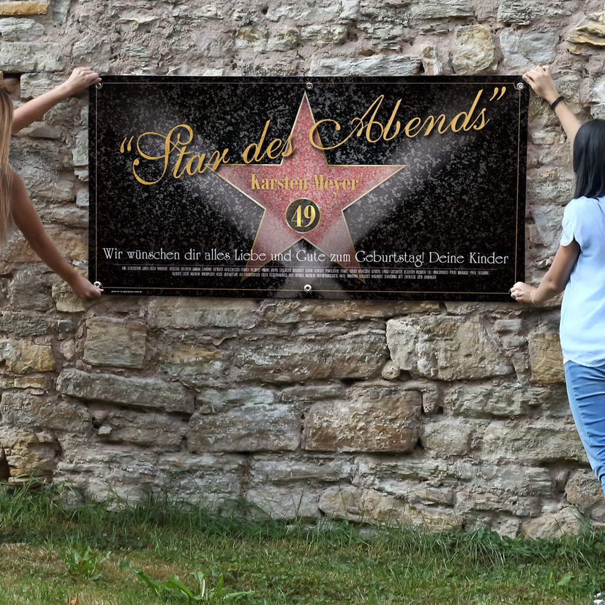 Persönlicher XXL Banner - Star des Abends