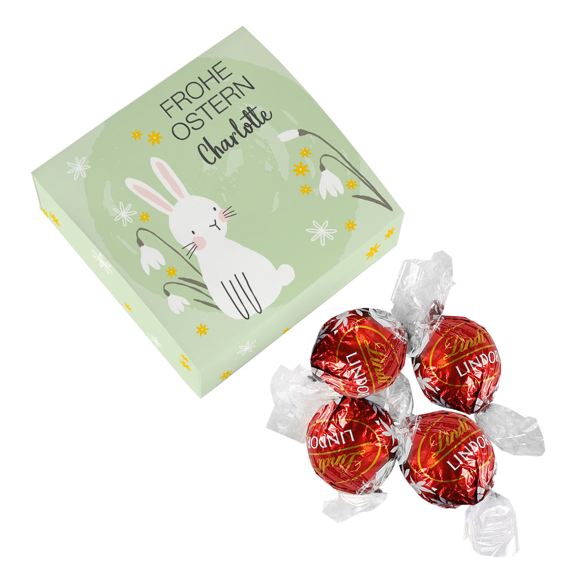 Mit Name personalisierte Schokolade zu Ostern