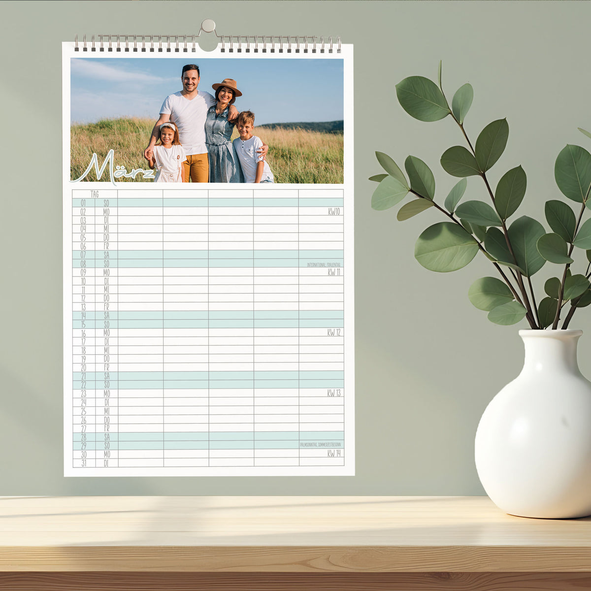 Familienkalender mit Ihren Fotos