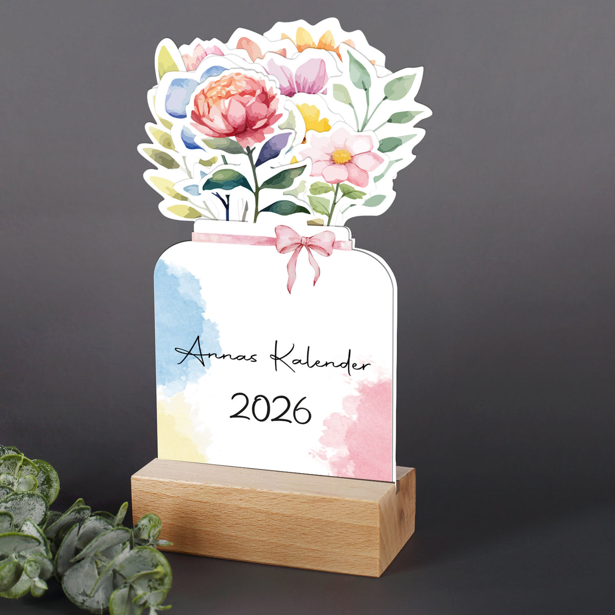 Wunderschöner Blumenstraußkalender mit Personalisierung