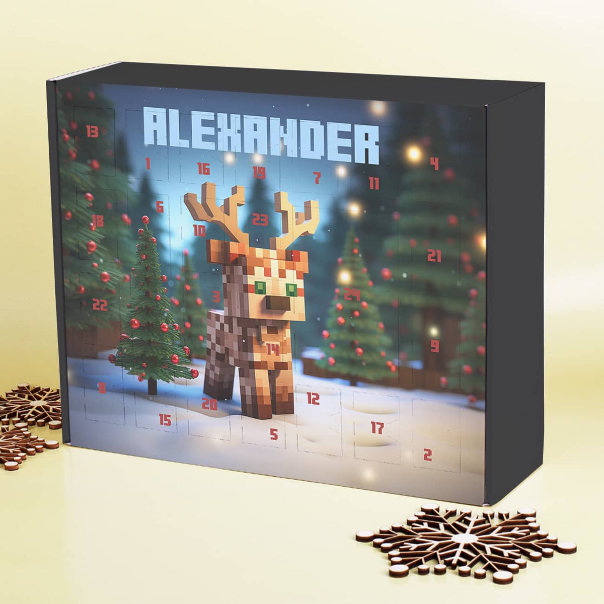 DIY Adventskalender zum selber Füllen mit Text personalisiert