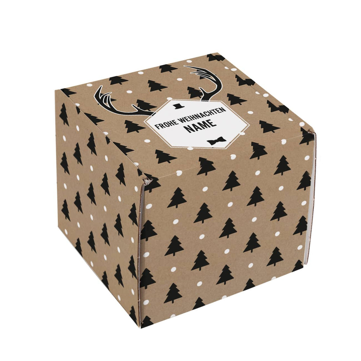 Geschenkverpackung aus Pappe mit Ihrem Wunschnamen