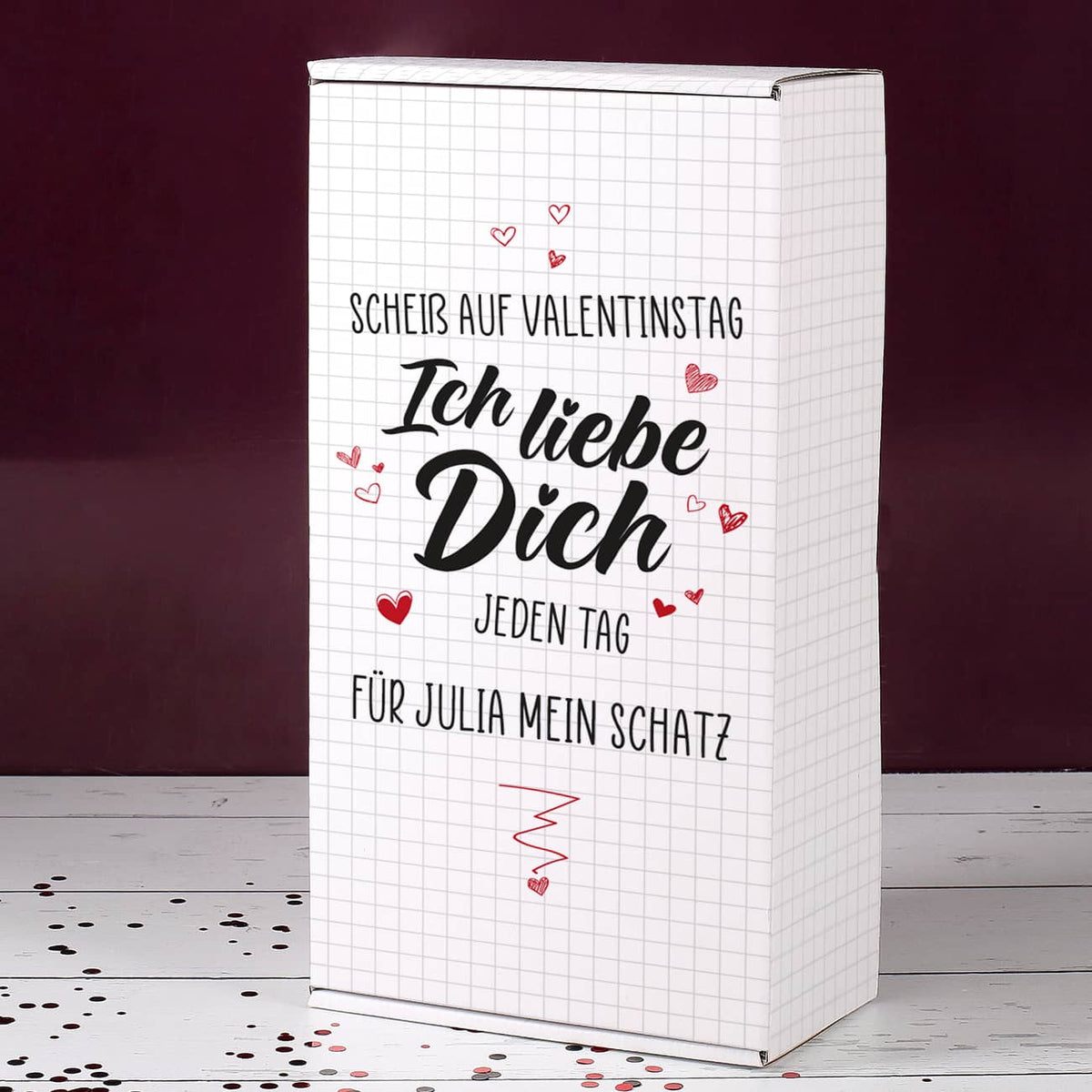 Geschenkverpackung zum Valentinstag für Männer und Frauen