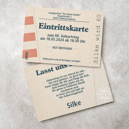 Mit allen wichtigen Informationen & Text nach Wunsch personalisiert
