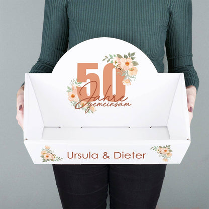 50 Jahre gemeinsam - Geschenkkorb zur Goldenen Hochzeit 