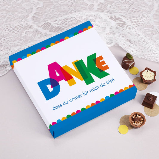 Lindt Pralinen mit Danke Schriftzug