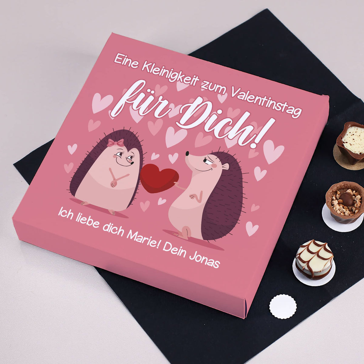 Personalisierte Lindt Pralinen zum Valentinstag