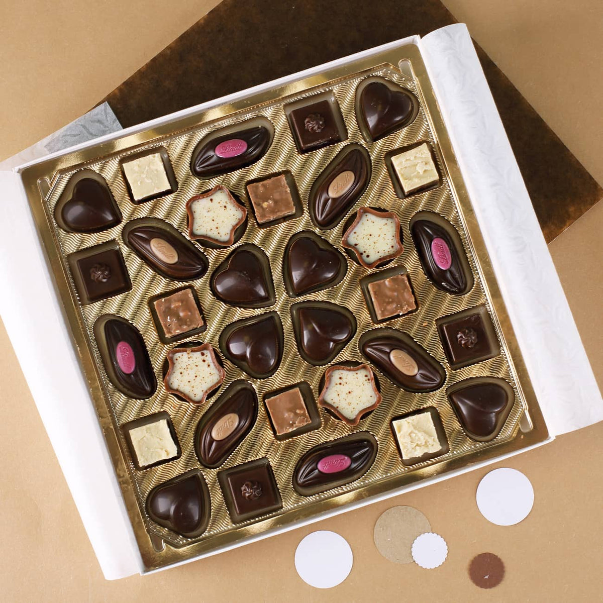 155g Lindt Pralinen zum 50. Geburtstag mit Name und Wunschtext