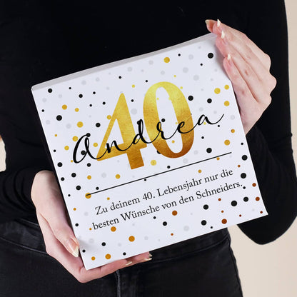 32 Lindt Mini Pralinen alkoholfrei zum Geburtstag mit Name, Alter und Wunschtext