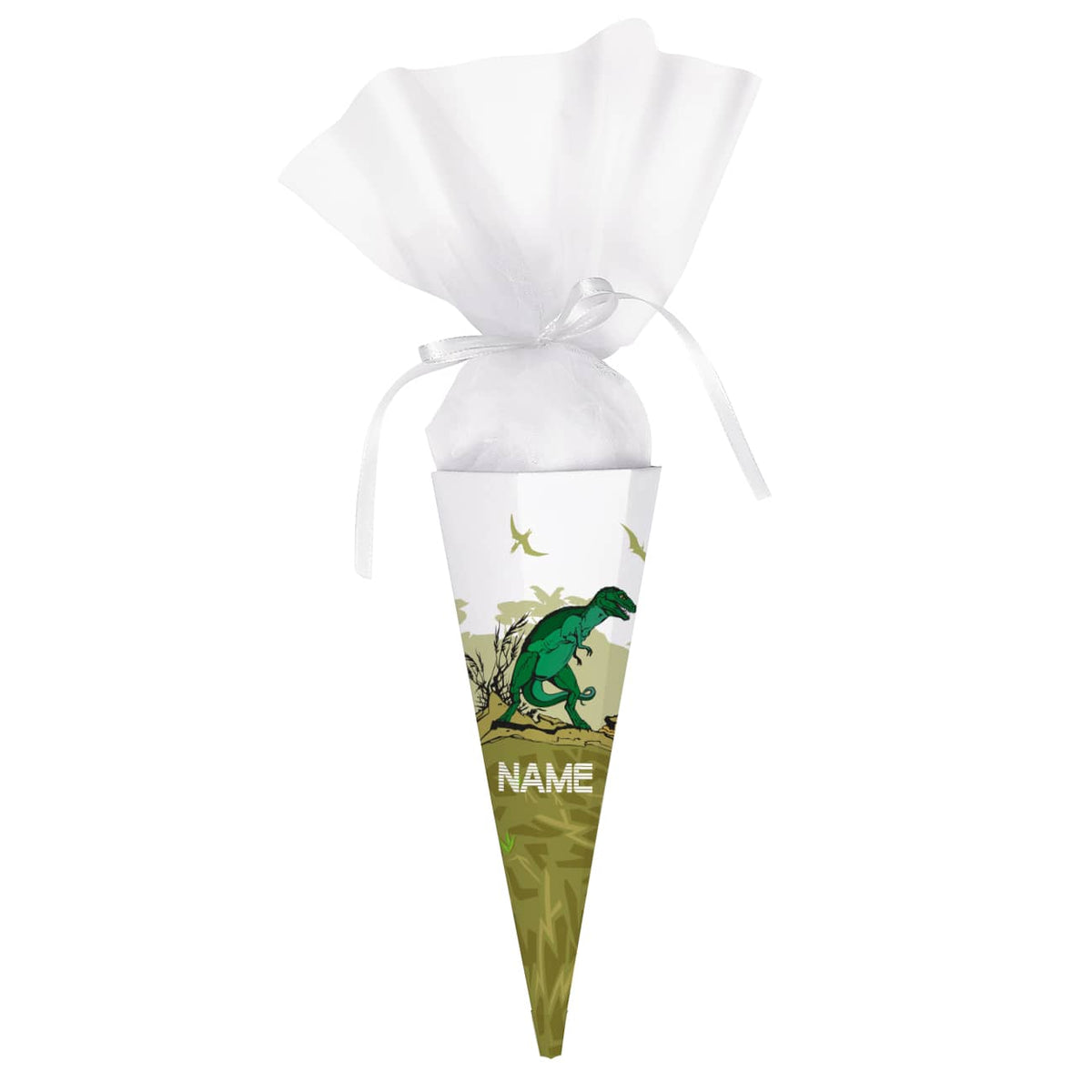 Dino Zuckertüte mit Ihrem Wunschnamen