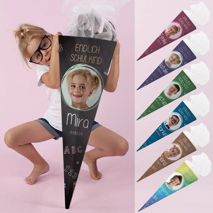 Schultüte Endlich Schulkind in vielen Farben