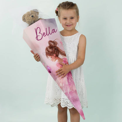 Schultüte für kleine Prinzessinnen mit Name