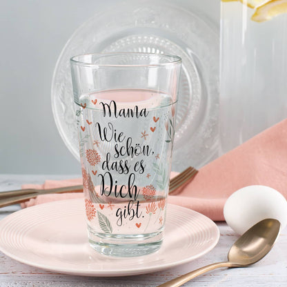 Trinkglas als Dankeschön Geschenk mit Name personalisiert