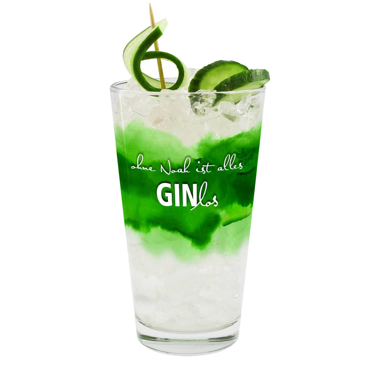 Personalisiertes Glas für Gin mit Name personalisiert