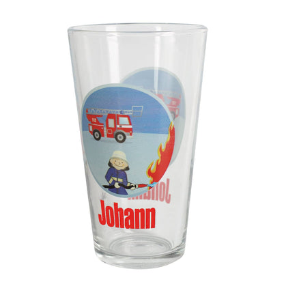 Feuerwehr Glas mit Name