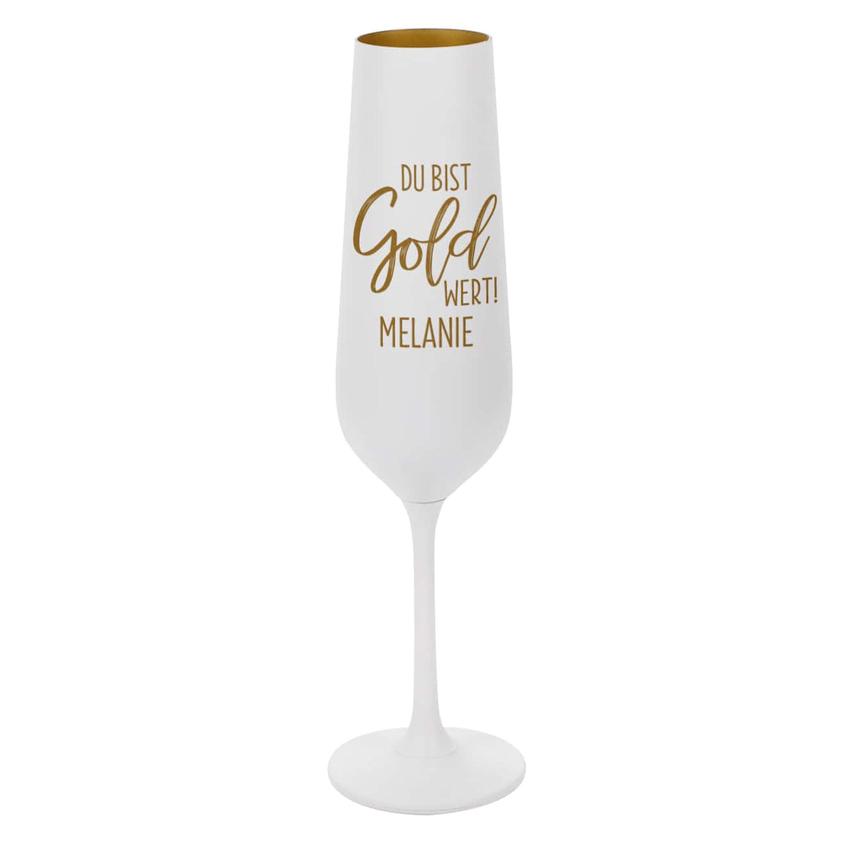 Sektglas mit Name personalisiert