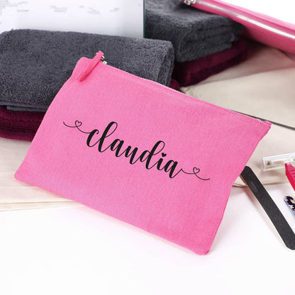 Beautycase in 5 Farben mit Namensaufdruck