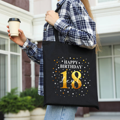 Personalisierte Geburtstagstasche "Happy Birthday" mit Name & Alter | Konfetti Motiv