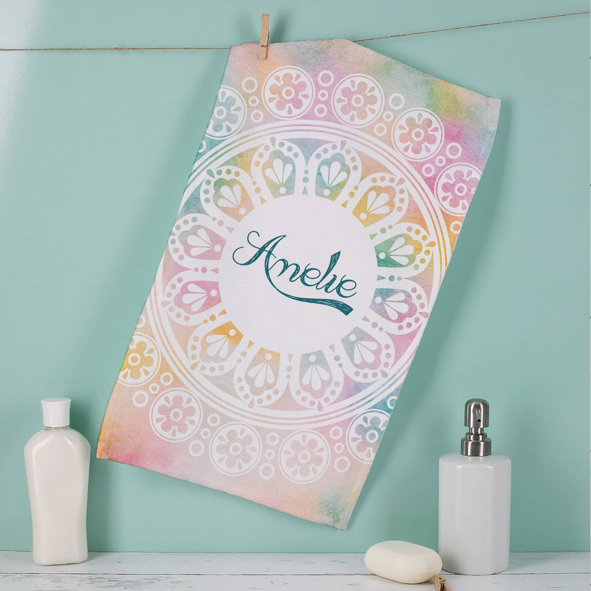 Handtuch mit Mandala-Motiv in verschiedenen Farben und Mustern -  perfekt für Ramadan