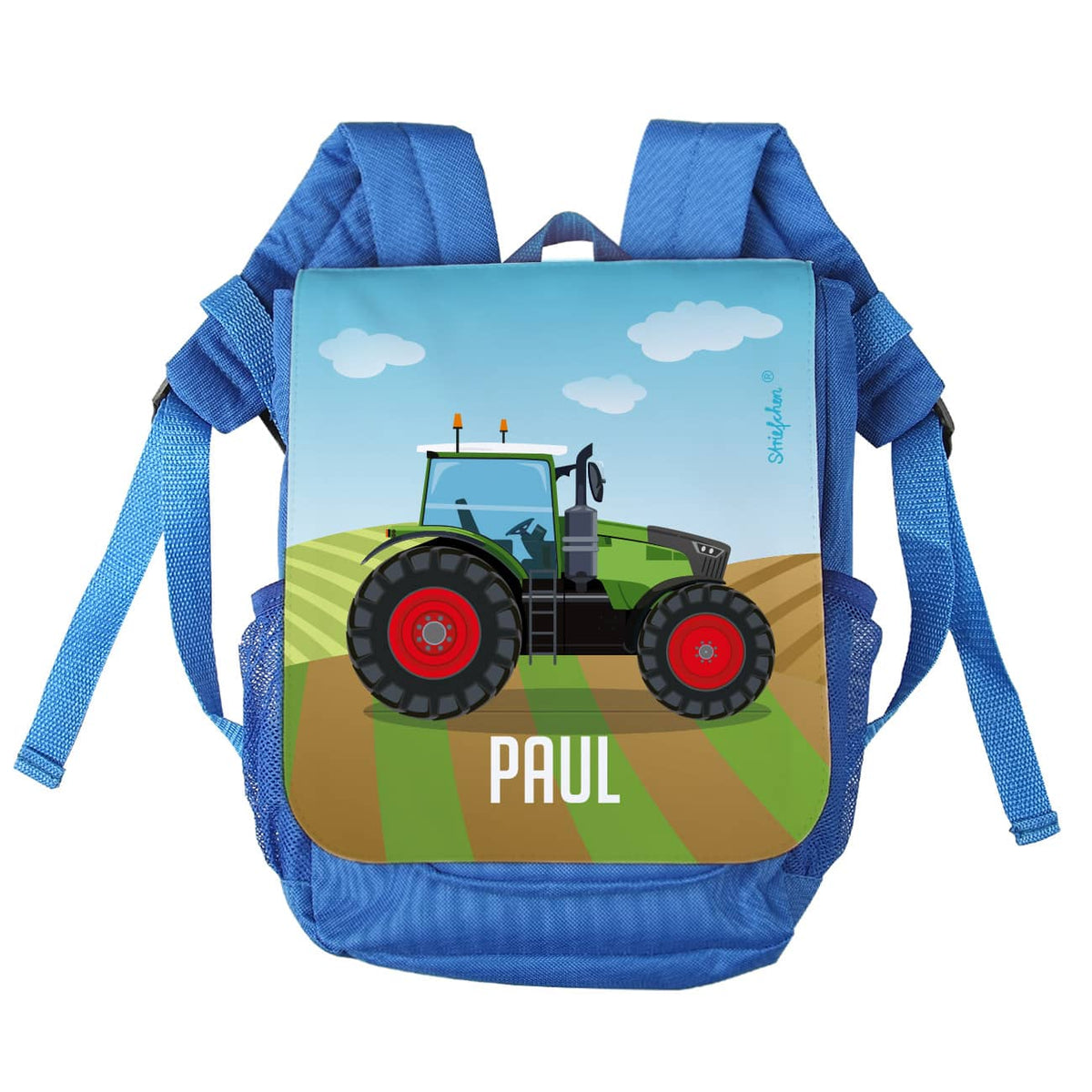 Kinderrucksack mit Traktor und Name