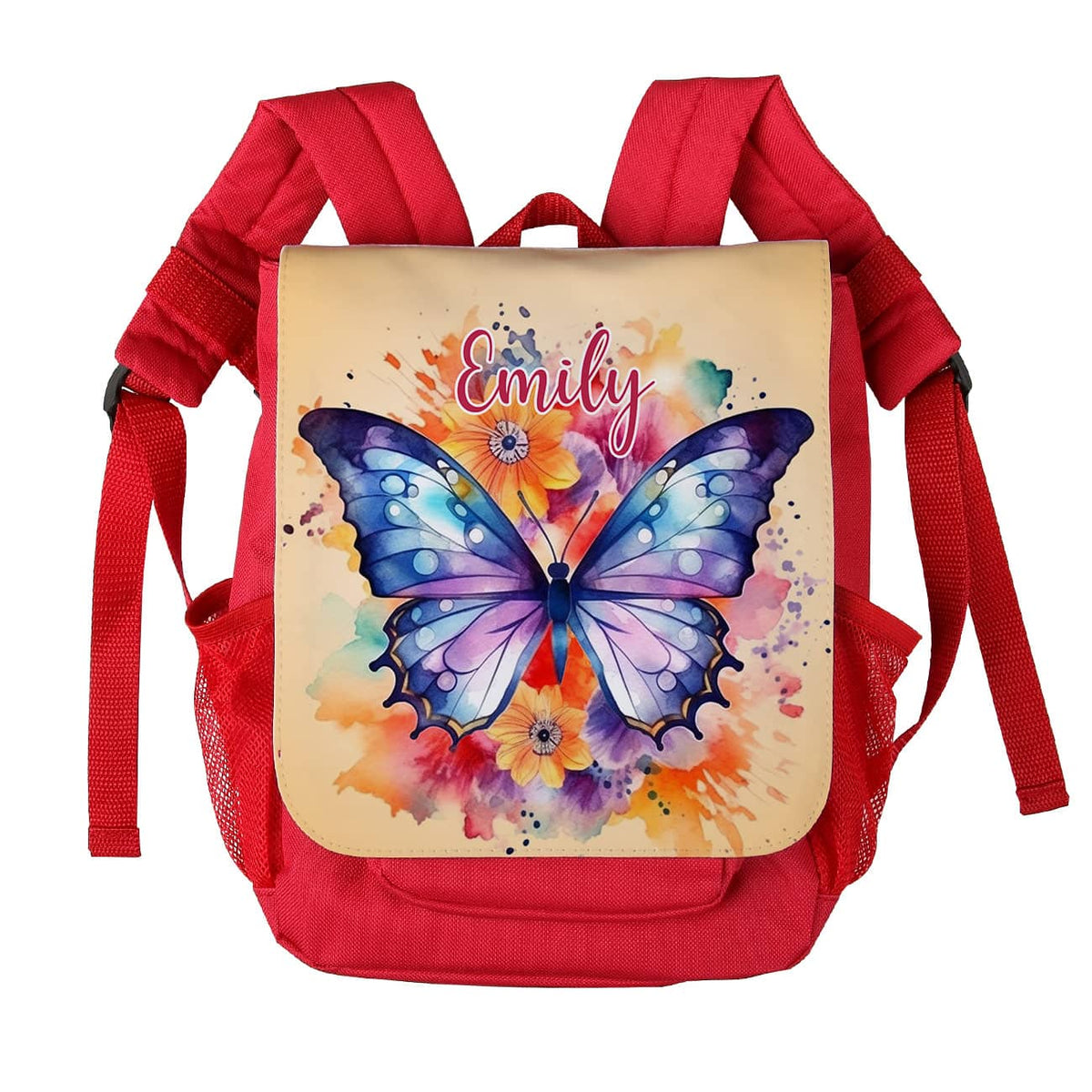 Kindergarten-Rucksack mit Schmetterling und Name