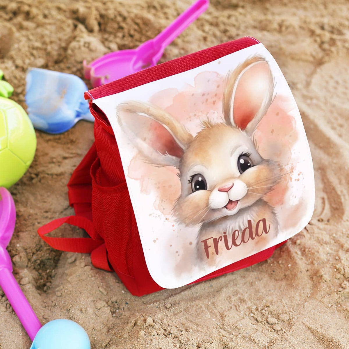 Kinderrucksack mit Hase und Name