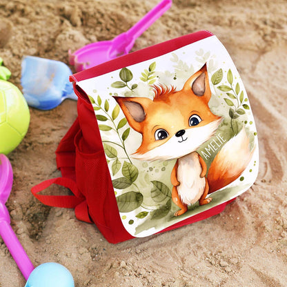 Kinderrucksack mit Fuchs und Name