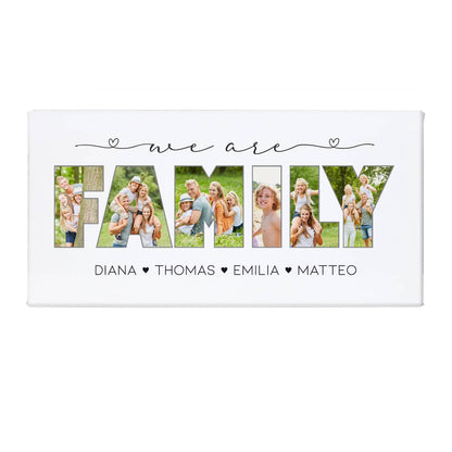 Foto-Leinwand für Familien, 40x20 cm