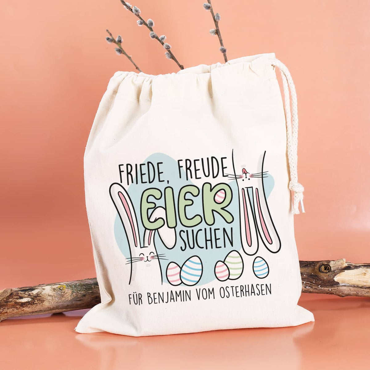 Ostersäckchen mit personalisiertem Motiv bedruckt