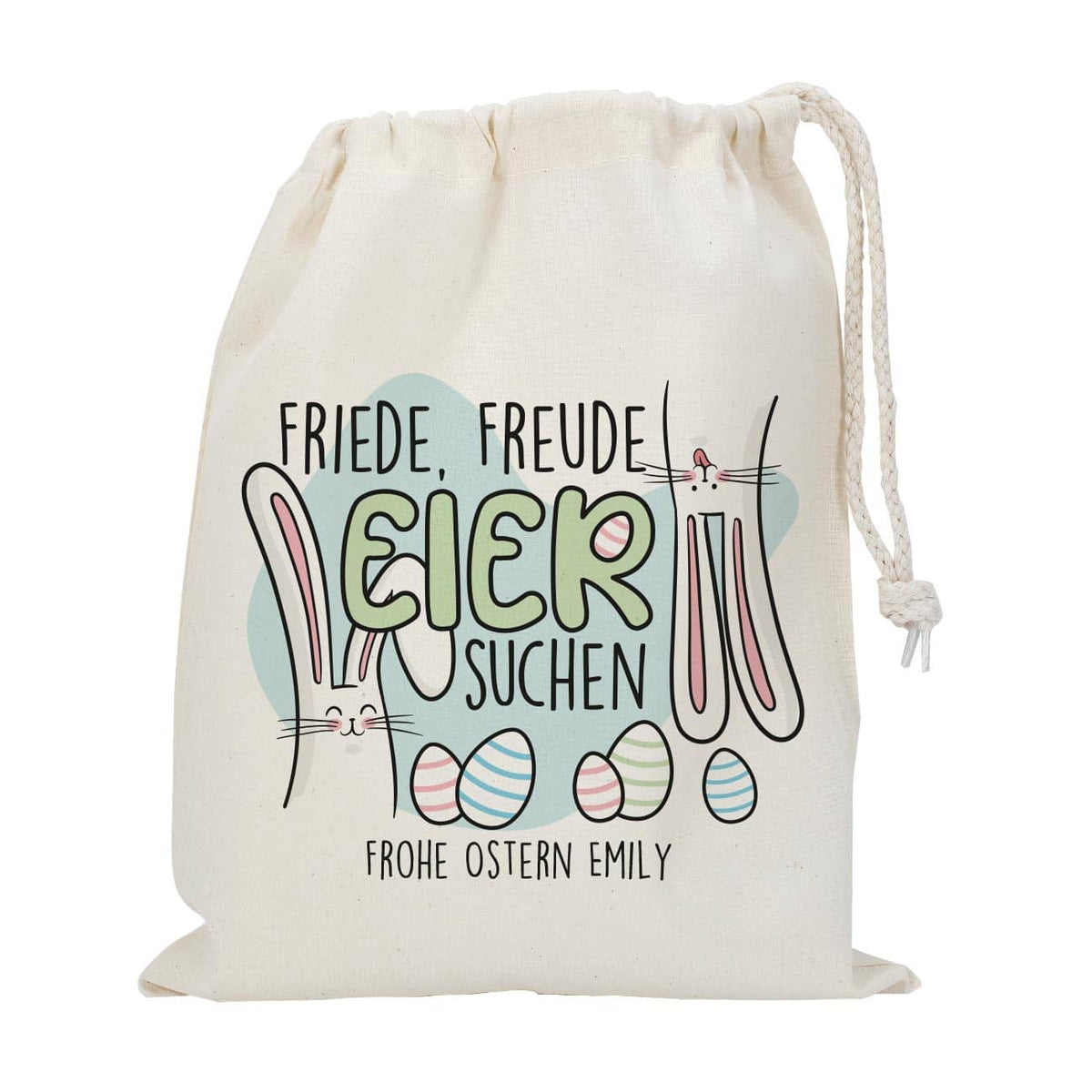 Personalisierter Geschenksack zu Ostern mit Text nach Wunsch