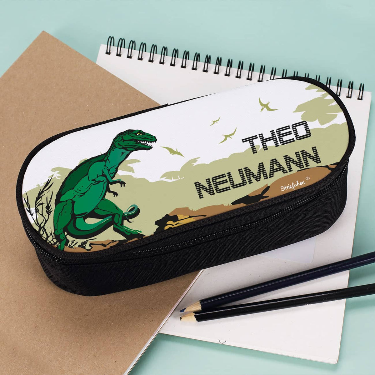 Federmappe mit Dinosaurier