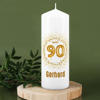 Geburtstagskerze mit Name zum 90. Geburtstag