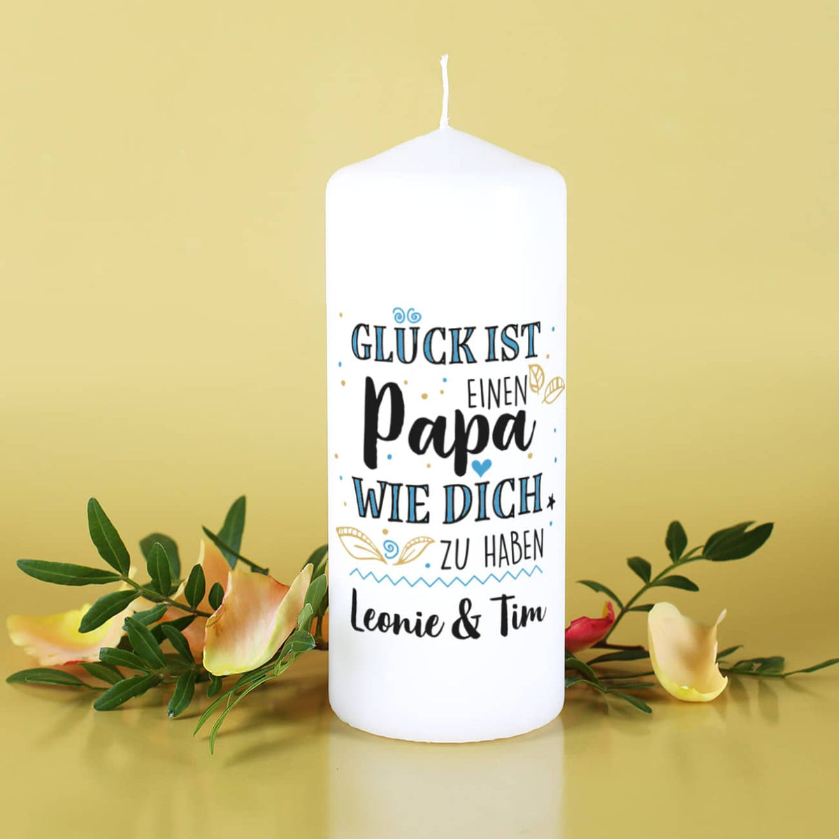 Glück ist, einen Papa wie dich zu haben - Stumpenkerze