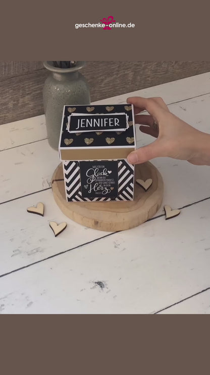Überraschungsbox Explosionsbox mit Personalisierung Namen 