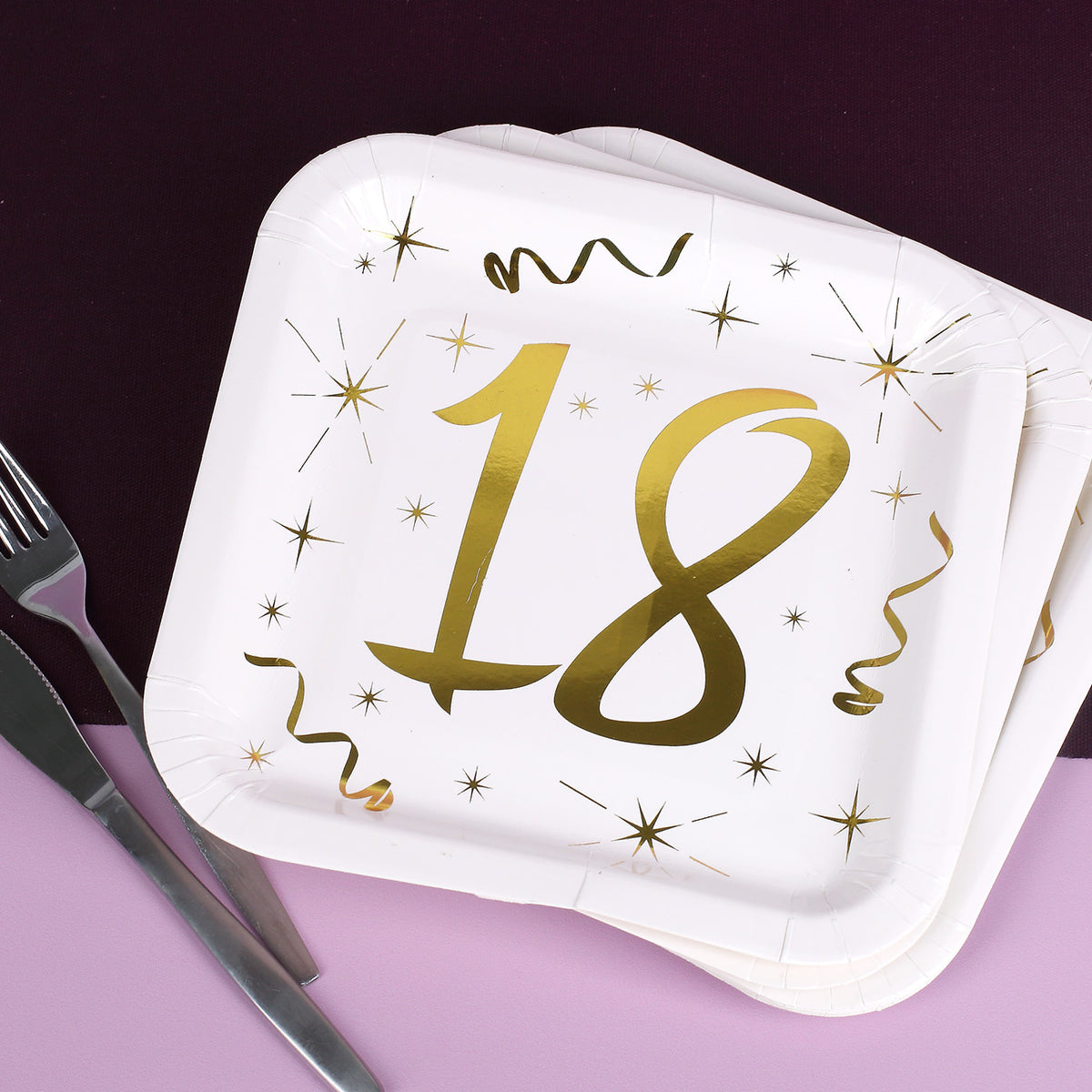 Pappteller zum 18. Geburtstag